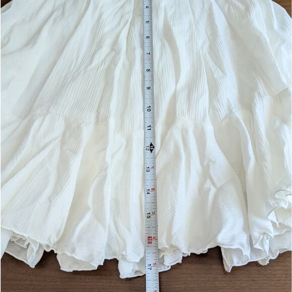 NWT Storets White Isla Floaty Ruffle Cotton Mini Skirt/Skort, size S-M - Picture 5 of 8
